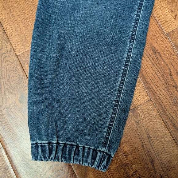 EUC J. Crew Utility Denim Jogger Pants Ladies Size 30 Elastic & Button Zip Waist - Picture 10 of 11